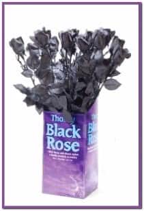 Черная готическая роза 60 см