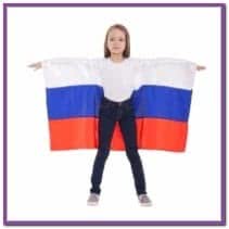 Детская накидка Россия с рукавами