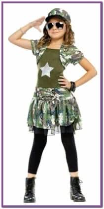 Детский костюм армейской девочки