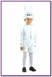 Детский костюм белого зайчонка