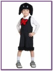 Детский костюм Черного Пуделя с бантом