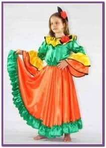 Детский костюм цыганки атласный