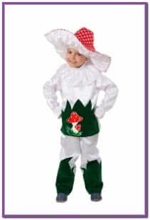 Детский костюм девочки грибочка