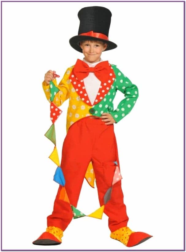 Детский костюм клоуна фокусника