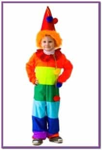 Детский костюм Радужного веселого клоуна