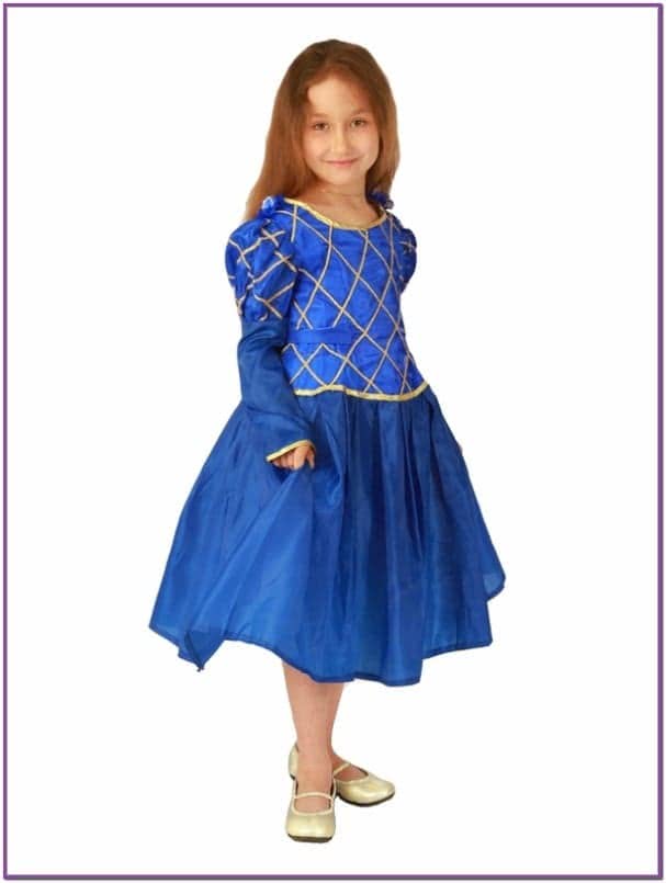 Детский костюм синей принцессы