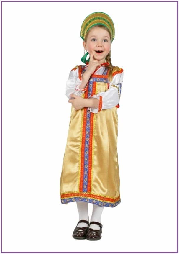 Детский костюм Василисы золотой