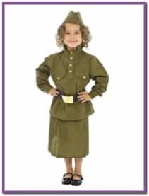 Детский военный костюм для девочек