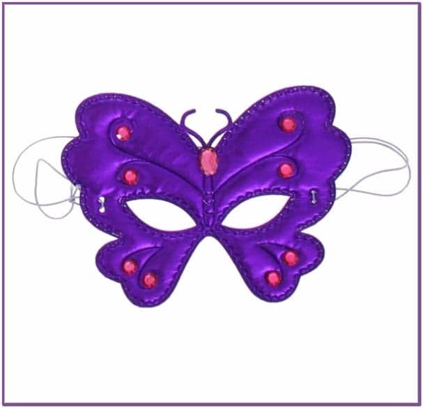 Фиолетовая маска на глаза Бабочка