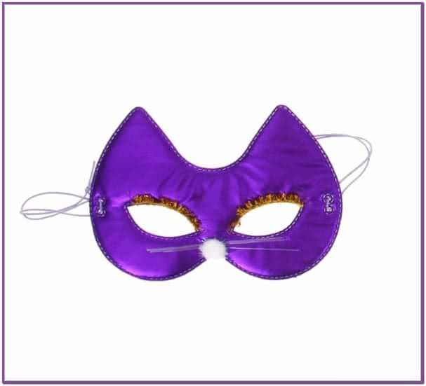 Фиолетовая маска на глаза Кошечка
