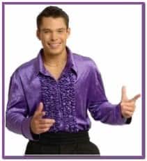 Фиолетовая мужская рубашка Диско