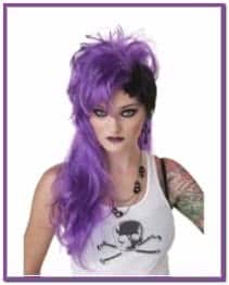 Фиолетовый панк парик