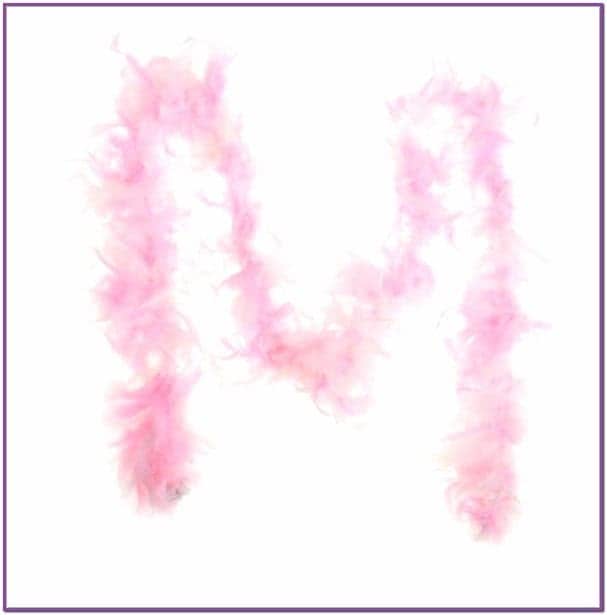 Карнавальный шарф розово-белый