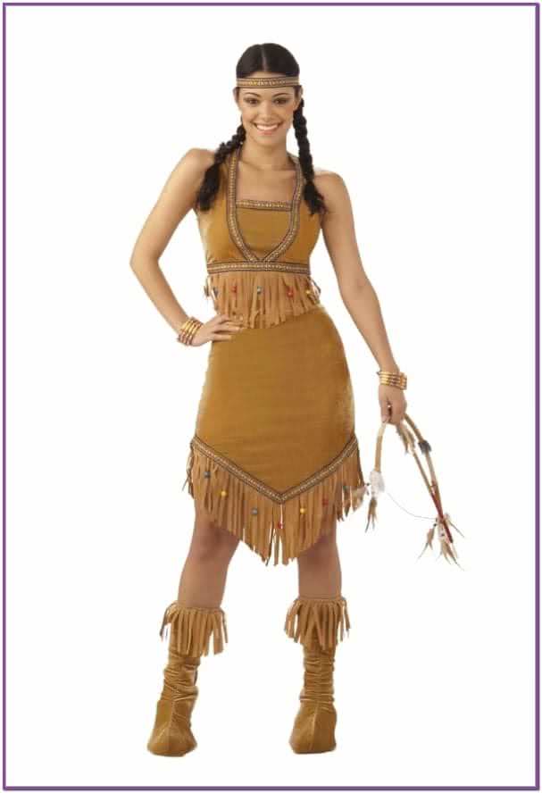 Коричневый костюм индейской принцессы