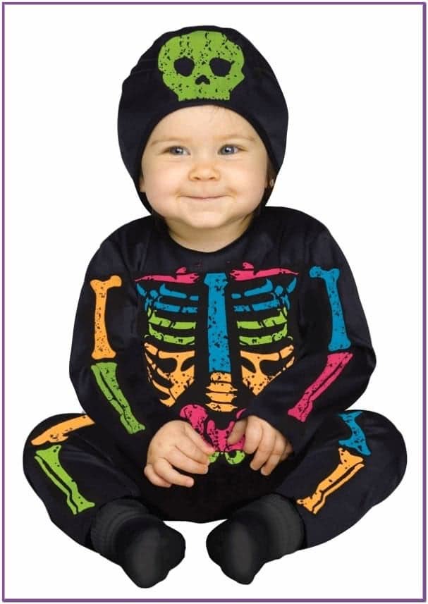Костюм малыша-скелетона цветной