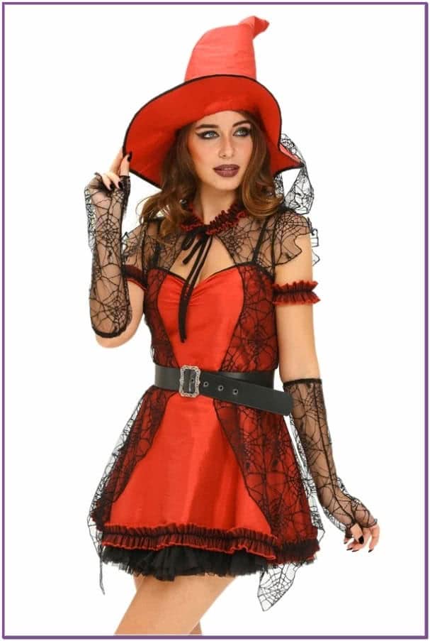 Красный костюм ведьмочки