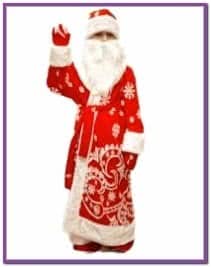 Меховой костюм Деда Мороза детский