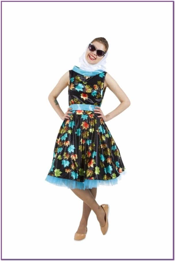 Платье с листочками в стиле 50-х