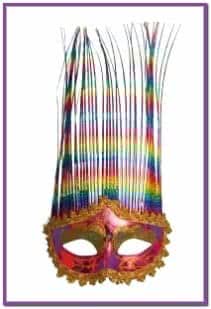 Радужная карнавальная маска