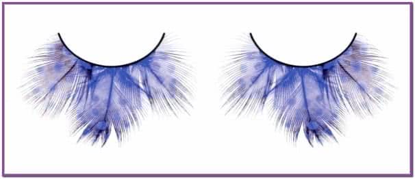 Ресницы - крупные синие перья