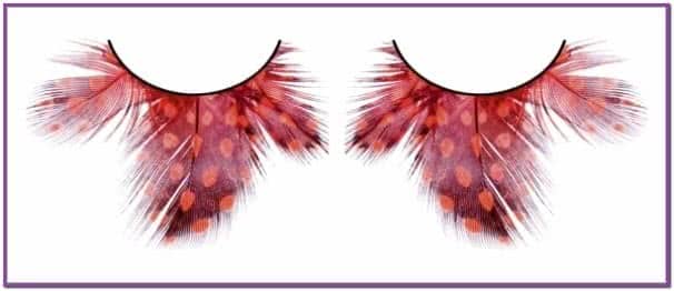 Ресницы перьевые бордовые