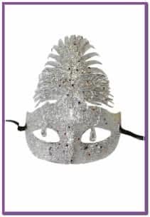 Серебряная блестящая маска
