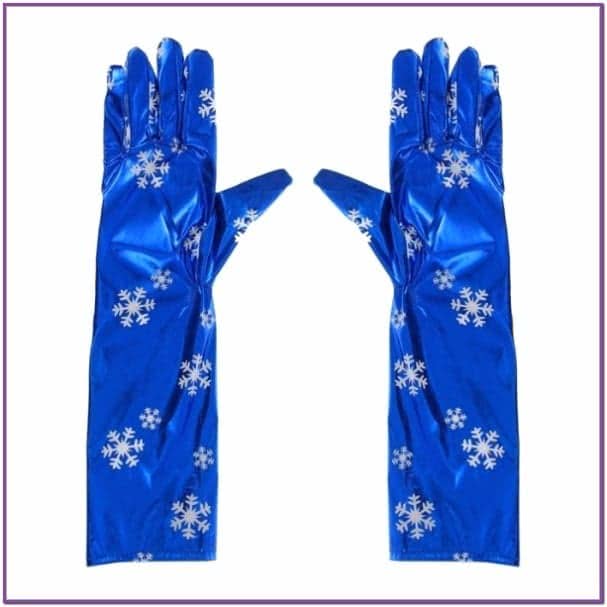 Синие длинные перчатки