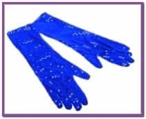Синие перчатки Бурлеск
