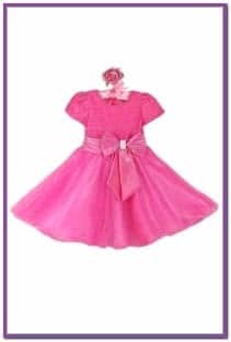Яркое розовое платье