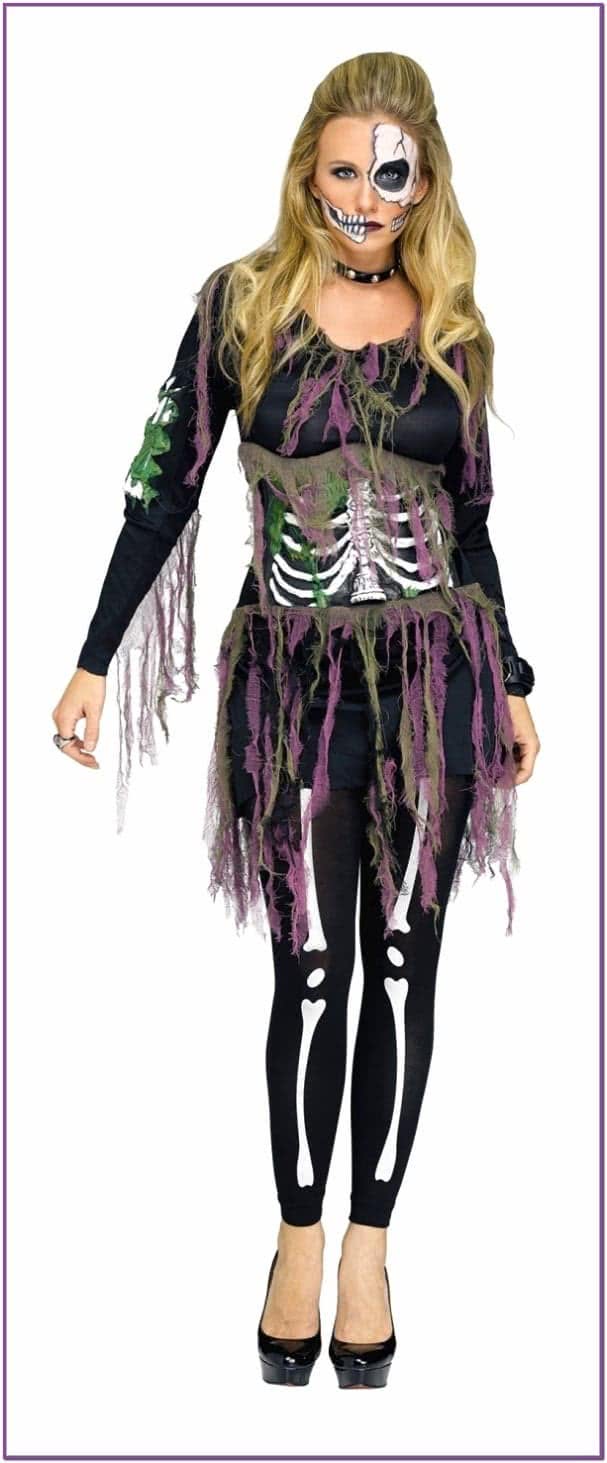 Женский костюм скелетона 3D
