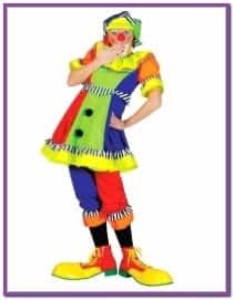 Женский яркий костюм клоуна
